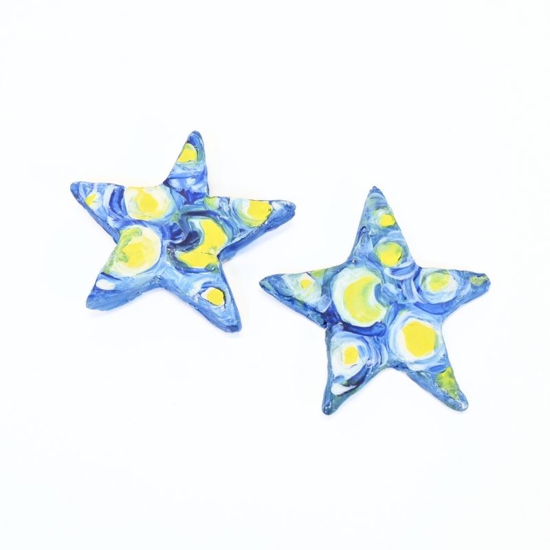 1001 - Van Gogh Starry Night Clay Star