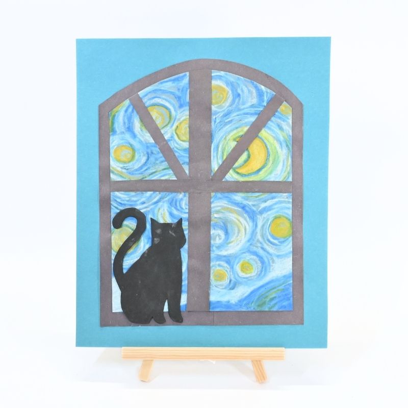 van gogh starry night silhouette