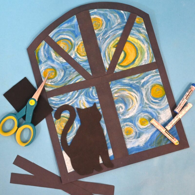 van gogh cat silhouette project