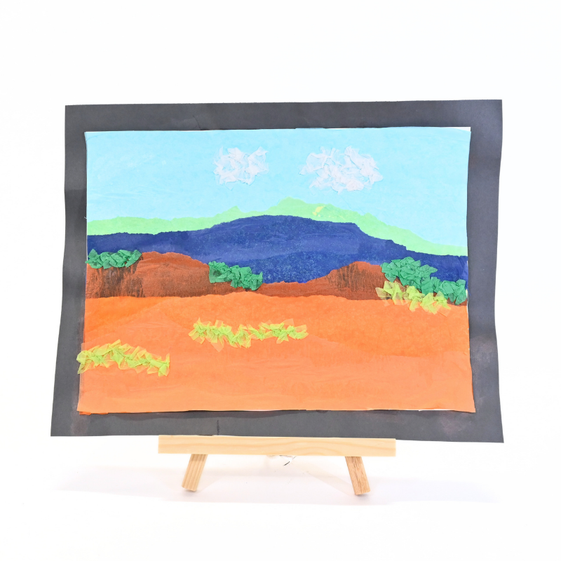 1005- Tissue Paper Landscape Project Photo