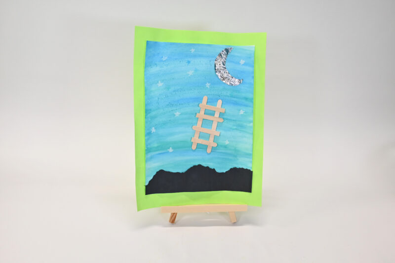 Watercolor sky scene