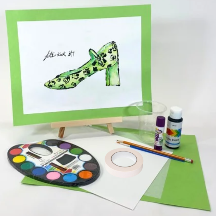 1010 - Blot Printing Shoe Design Supply Photo