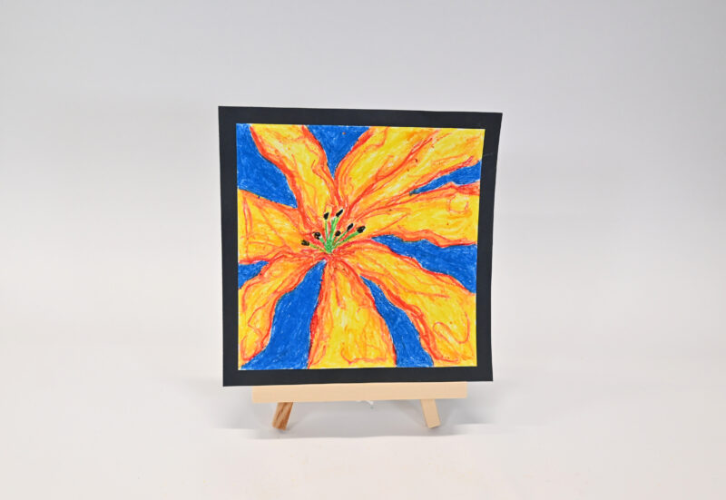 O'Keeffe - Oil Pastel Flower