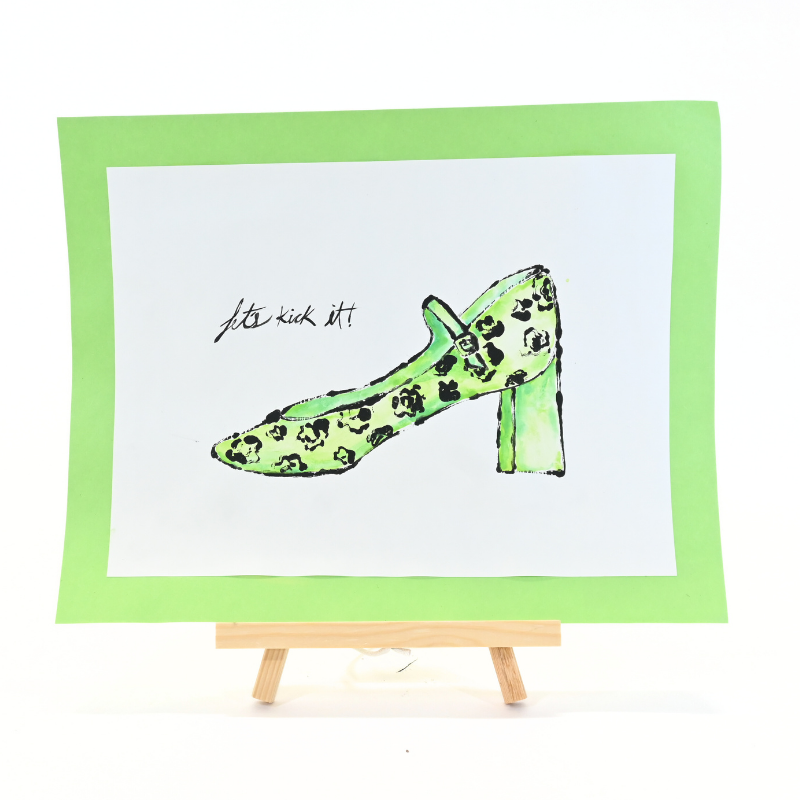 1010- Blot Printing Shoe Project Photo